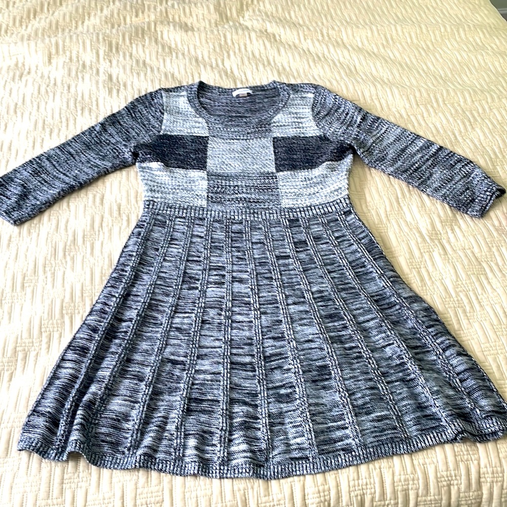 Calvin Klein Sweater Dress Size L - Grey Checkered